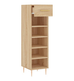 Armoire à chaussures chêne sonoma 30x35x105cm bois d'ingénierie