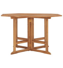 Table à dîner pliable de jardin 120x120x75 cm Teck solide