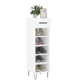 Armoire à chaussures blanc 30x35x105 cm bois d'ingénierie