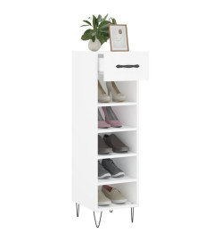 Armoire à chaussures blanc 30x35x105 cm bois d'ingénierie