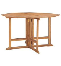 Mobilier à dîner d'extérieur pliable 7 pcs Bois solide de teck