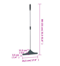 Râteau à gazon artificiel vert foncé 131 cm PP