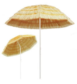 Parasol de plage Naturel 240 cm Style hawaïen