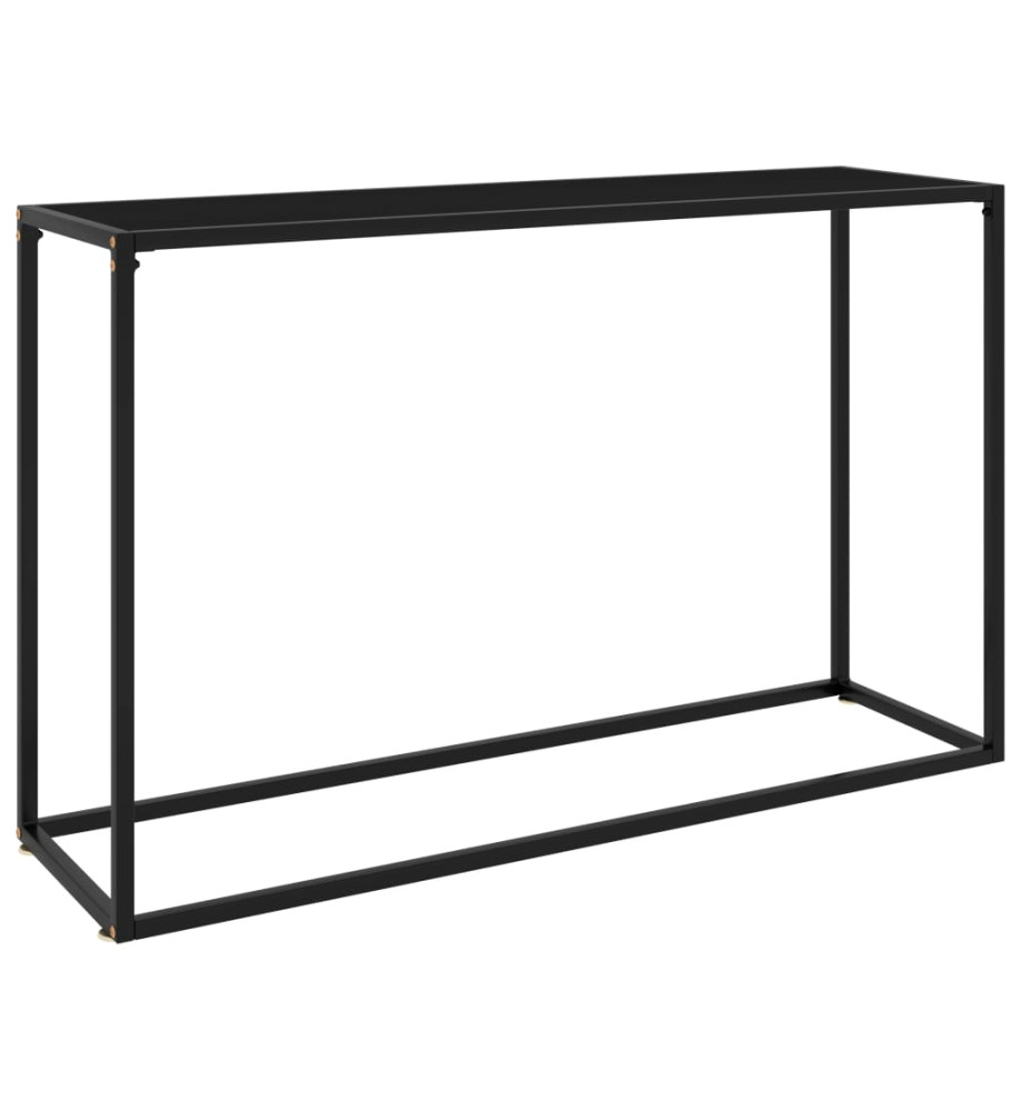 Table console Noir 120x35x75 cm Verre trempé