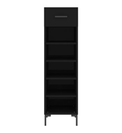 Armoire à chaussures noir 30x35x105 cm bois d'ingénierie