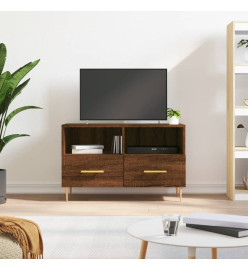 Meuble TV Chêne marron 80x36x50 cm Bois d'ingénierie