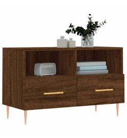 Meuble TV Chêne marron 80x36x50 cm Bois d'ingénierie