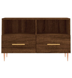 Meuble TV Chêne marron 80x36x50 cm Bois d'ingénierie