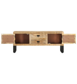 Meuble TV 110x30x45 cm Bois de manguier brut