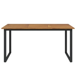 Table de jardin et pieds en forme de U 160x80x75 cm bois acacia