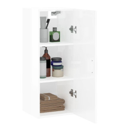 Armoire murale blanc brillant 34,5x34x90 cm