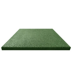 Carreaux de protection antichoc 18pcs Caoutchouc 50x50x3cm Vert