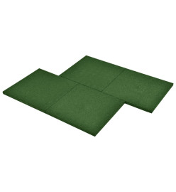 Carreaux de protection antichoc 18pcs Caoutchouc 50x50x3cm Vert