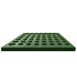 Carreaux de protection antichoc 18pcs Caoutchouc 50x50x3cm Vert