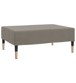Repose-pied Gris clair 78x56x32 cm Velours