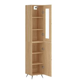 Buffet haut Chêne sonoma 34,5x34x180 cm Bois d'ingénierie