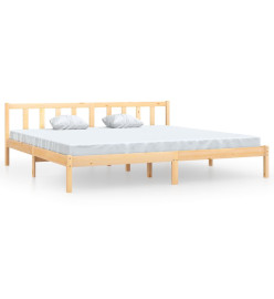 Cadre de lit Bois de pin massif 200x200 cm
