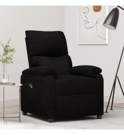 Fauteuil inclinable électrique Noir Tissu