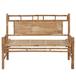 Banc de jardin avec coussin 120 cm Bambou