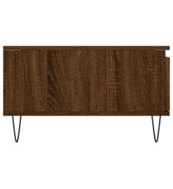 Table basse chêne marron 90x60x35 cm bois d'ingénierie