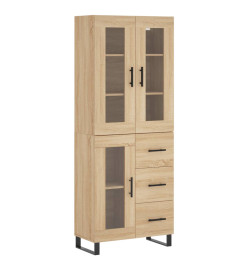 Buffet haut Chêne sonoma 69,5x34x180 cm Bois d'ingénierie