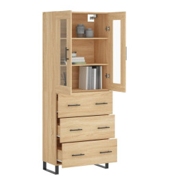 Buffet haut Chêne sonoma 69,5x34x180 cm Bois d'ingénierie