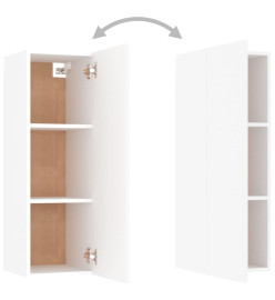 Meubles TV 2 pcs Blanc 30,5x30x90 cm Aggloméré