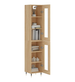 Buffet haut Chêne sonoma 34,5x34x180 cm Bois d'ingénierie