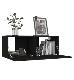 Ensemble de meubles TV 4 pcs Noir Aggloméré