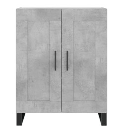 Buffet haut Gris béton 69,5x34x180 cm Bois d'ingénierie