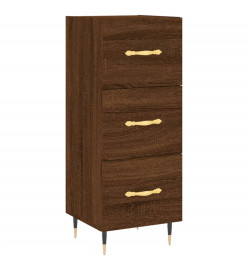 Buffet haut Chêne marron 34,5x34x180 cm Bois d'ingénierie