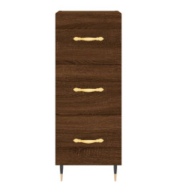 Buffet haut Chêne marron 34,5x34x180 cm Bois d'ingénierie