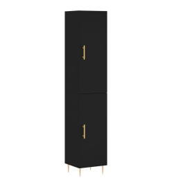 Buffet haut Noir 34,5x34x180 cm Bois d'ingénierie