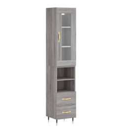 Buffet haut Sonoma gris 34,5x34x180 cm Bois d'ingénierie