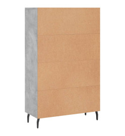 Buffet haut gris béton 69,5x31x115 cm bois d'ingénierie