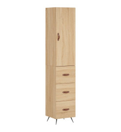 Buffet haut Chêne sonoma 34,5x34x180 cm Bois d'ingénierie