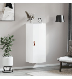 Armoire murale blanc brillant 34,5x34x90 cm