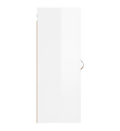 Armoire murale blanc brillant 34,5x34x90 cm