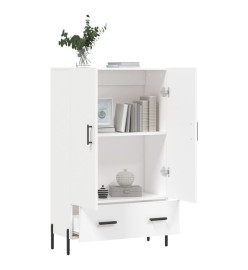 Buffet haut blanc 69,5x31x115 cm bois d'ingénierie