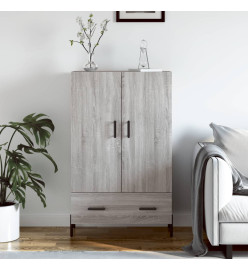 Buffet haut sonoma gris 69,5x31x115 cm bois d'ingénierie