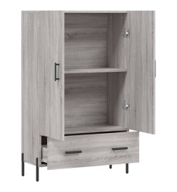 Buffet haut sonoma gris 69,5x31x115 cm bois d'ingénierie