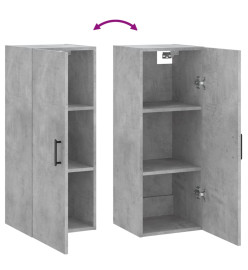 Armoire murale gris béton 34,5x34x90 cm