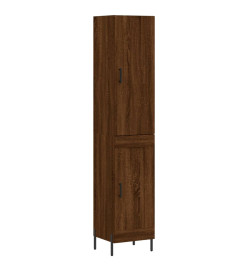 Buffet haut Chêne marron 34,5x34x180 cm Bois d'ingénierie