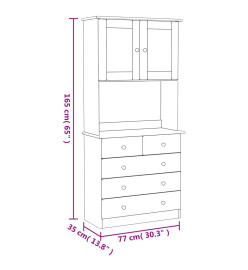 Buffet ALTA 77x35x165 cm bois massif de pin