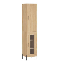 Buffet haut Chêne sonoma 34,5x34x180 cm Bois d'ingénierie