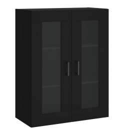 Armoires murales 2 pcs noir bois d'ingénierie