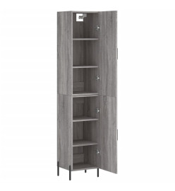 Buffet haut Sonoma gris 34,5x34x180 cm Bois d'ingénierie