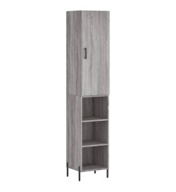 Buffet haut Sonoma gris 34,5x34x180 cm Bois d'ingénierie