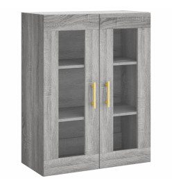 Buffet haut Sonoma gris 69,5x34x180 cm Bois d'ingénierie