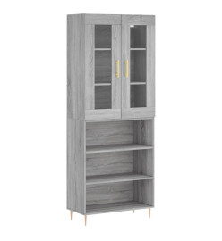 Buffet haut Sonoma gris 69,5x34x180 cm Bois d'ingénierie